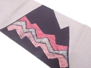 絞り　幾何学模様　開き名古屋帯（額縁仕立て）